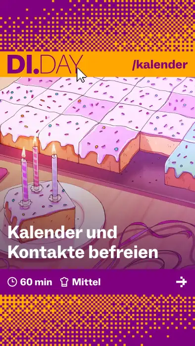 Kalender und Kontakte befreien, 60 min, Mittel