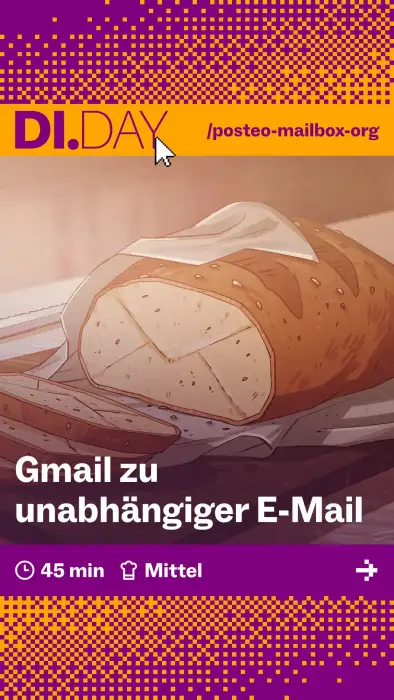 Gmail zu unabh&auml;ngiger E-Mail, 45 min, Mittel