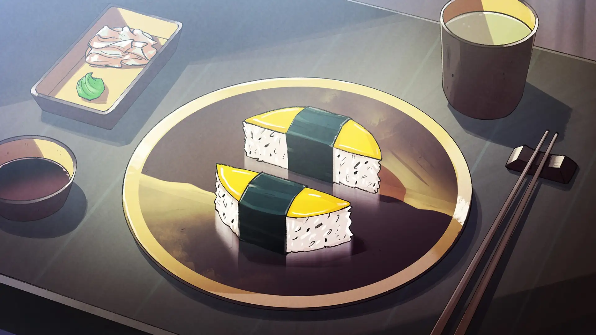 Leckeres Sushi in Wero-Logo Optik