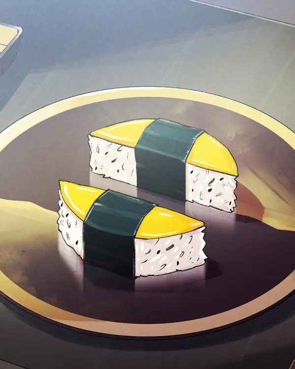 Leckeres Sushi in Wero-Logo Optik